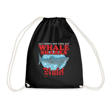 Whale Shark Whale Shark Whale Sharks Whale Sharks Gift - Drawstring Bag - black - Front
