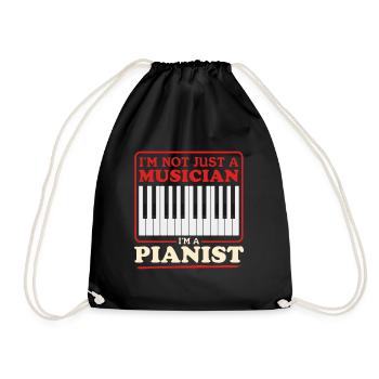 Pianiste pianiste | Cadeau Piano Pianiste - Sac de sport léger - noir - Devant