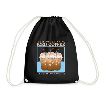 Café glacé Café glacé Cadeau d’amateur de café - Sac de sport léger - noir - Devant