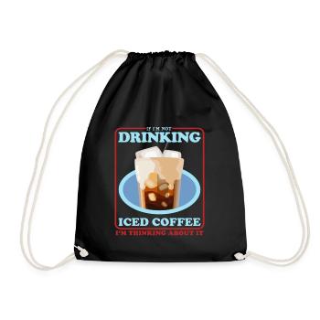 Café glacé Coffee Lover Cadeau de café glacé - Sac de sport léger - noir - Devant