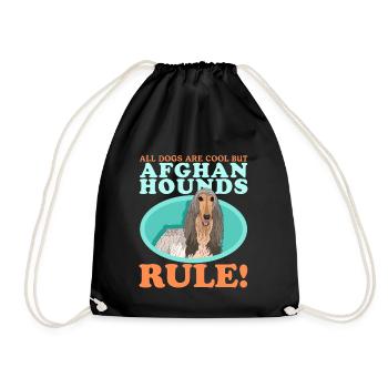 Lévrier afghan chien propriétaire de chien cadeau - Sac de sport léger - noir - Devant
