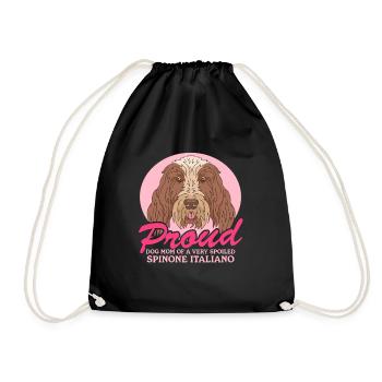 Spinone Italiano Mom Geschenk - Turnbeutel - Schwarz - Vorne