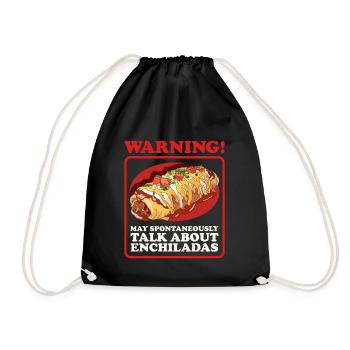 Enchilada Mexican Enchiladas Gift - Drawstring Bag - black - Front