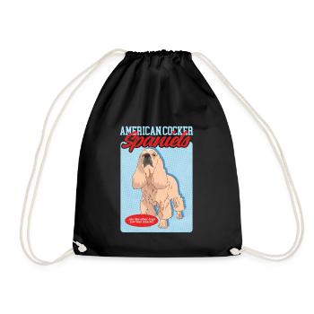 Cadeau de chien American Cocker Spaniel - Sac de sport léger - noir - Devant