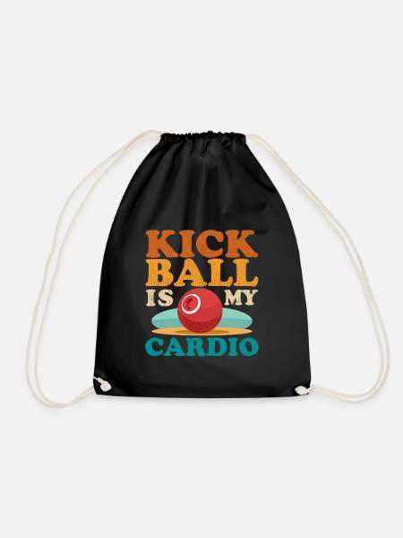 Kickball Kickballer Kickballspieler Geschenk - Turnbeutel - Schwarz