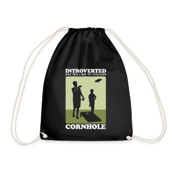 Cornhole Player Blind Hole Sac de haricots cadeau - Sac de sport léger - noir - Devant