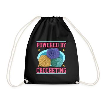 Crochet Crochet Crochet Crochet Fil Cadeau - Sac de sport léger - noir - Devant