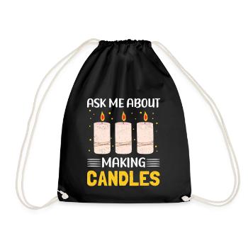 Candles Candle Maker Candle Maker Gift - Drawstring Bag - black - Front