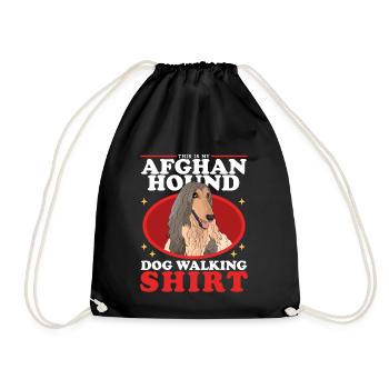 Lévrier afghan chien chien propriétaire cadeau - Sac de sport léger - noir - Devant