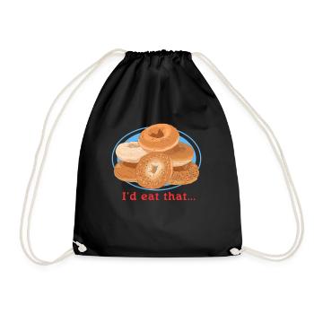 Bagel Bagel Pain Beigel Cadeau - Sac de sport léger - noir - Devant