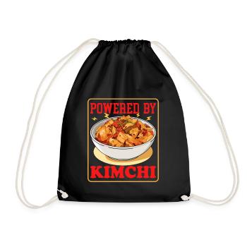Kimchi Koreanisches Essen Gericht Kimchi Geschenk - Turnbeutel - Schwarz - Vorne