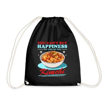 Kimchi Koreanisches Essen Kimchi Geschenk - Turnbeutel - Schwarz - Vorne