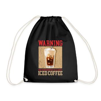 Café glacé Café glacé Cadeau d’amateur de café - Sac de sport léger - noir - Devant