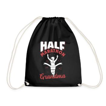 Demi-marathon Grand-mère Demi-marathon Cadeau - Sac de sport léger - noir - Devant