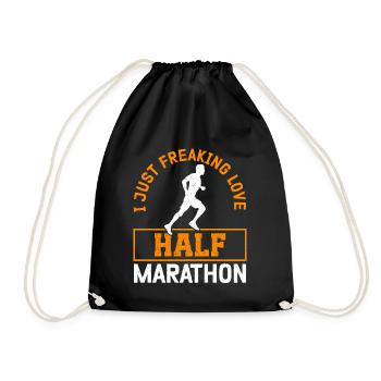 Demi-marathon Cadeau pour coureur de semi-marathon - Sac de sport léger - noir - Devant
