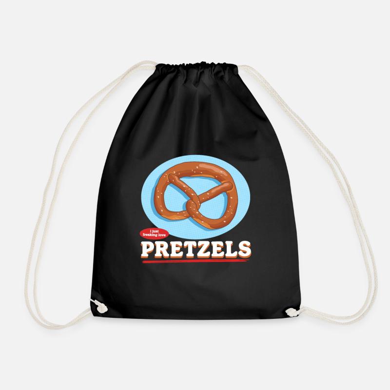 Brezel Brezelliebhaber Brezeln Geschenk - Turnbeutel - Schwarz