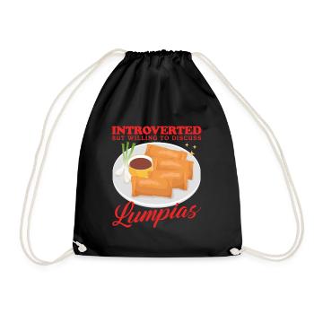 Lumpia Spring Roll Loempia Gift - Drawstring Bag - black - Front
