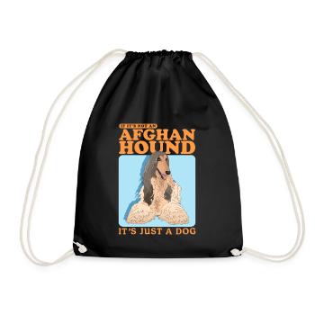 Lévrier afghan chien chien propriétaire cadeau - Sac de sport léger - noir - Devant