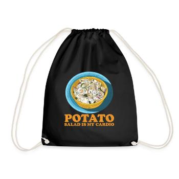 Salade de pommes de terre Cadeau de salade de pommes de terre - Sac de sport léger - noir - Devant