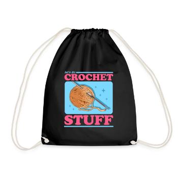 Crochet Crochet Crochet Crochet Fil Cadeau - Sac de sport léger - noir - Devant