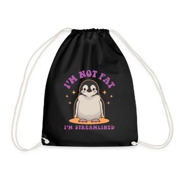 Pinguin Baby Pinguine Geschenke - Turnbeutel - Schwarz - Vorne