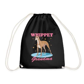 Whippet Granny English Greyhound Cadeau - Sac de sport léger - noir - Devant