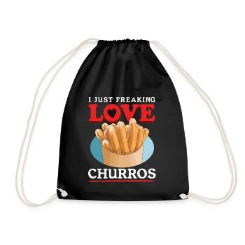 Churros Churro Geschenke - Turnbeutel - Schwarz - Vorne