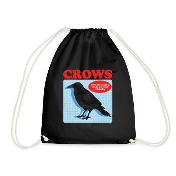 Crows Black Ravens Gift - Drawstring Bag - black - Front