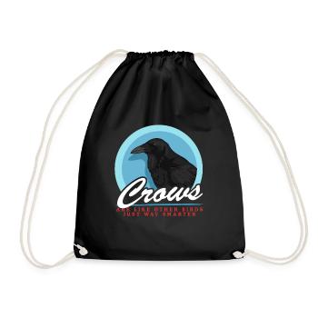 Crows Black Ravens Gifts - Drawstring Bag - black - Front