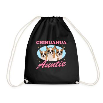 Chihuahua Tante Chihuahua Cadeau - Sac de sport léger - noir - Devant