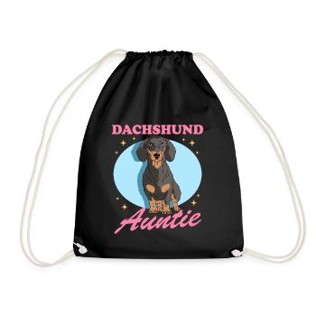 Teckel Tante Teckel Chiens Teckel Cadeau - Sac de sport léger - noir - Devant