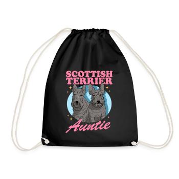 Scottish Terrier tante chien amoureux cadeau - Sac de sport léger - noir - Devant