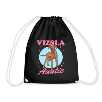 Magyar Vizsla Aunt Dog Lover Gift - Drawstring Bag - black - Front