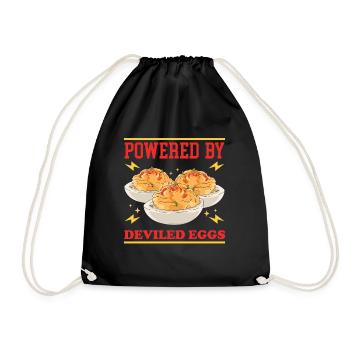 Gefüllte Eier Dressed Deviled Eggs Geschenke - Turnbeutel - Schwarz - Vorne