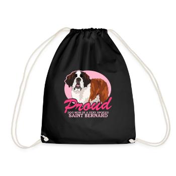 St. Bernard Mom St. Bernard Dog Gifts - Drawstring Bag - black - Front