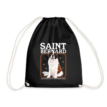 Bernhardiner Hunde St. Bernhardshund Geschenk - Turnbeutel - Schwarz - Vorne