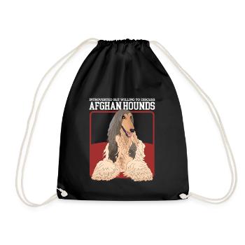 Cadeaux pour les propriétaires de lévriers afghans - Sac de sport léger - noir - Devant