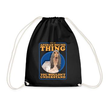 Lévrier afghan chien Cadeaux - Sac de sport léger - noir - Devant