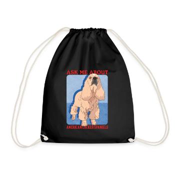 Cadeaux Cocker Spaniel Américain - Sac de sport léger - noir - Devant