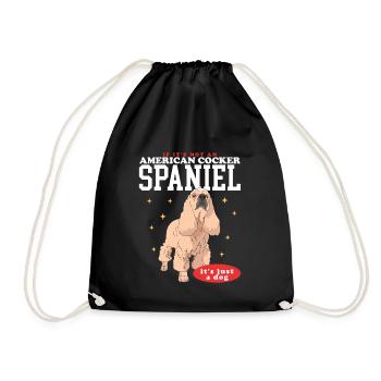 Cocker américain épagneul chien cadeaux - Sac de sport léger - noir - Devant