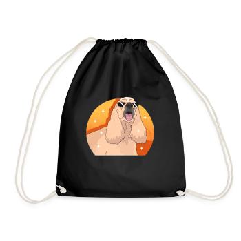 Cocker américain Spaniel chien cadeau - Sac de sport léger - noir - Devant