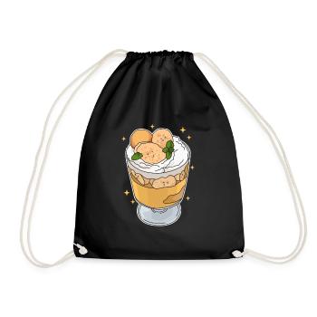 Banana Pudding Banana Pudding Gift - Drawstring Bag - black - Front