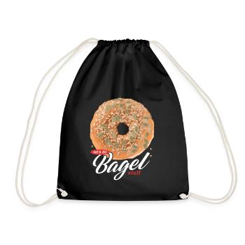 Bagel Bagel Pain Beigel Cadeaux - Sac de sport léger - noir - Devant