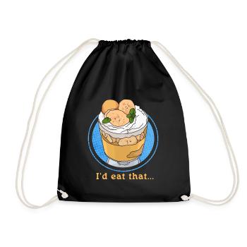 Banana Pudding Banana Pudding Gift - Drawstring Bag - black - Front