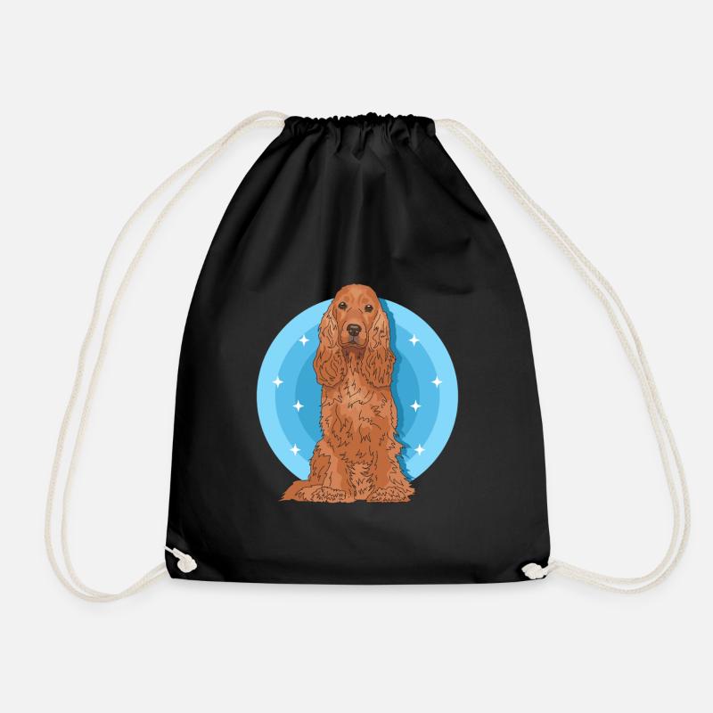 Cocker Spaniel Cocker Spaniel Dog Gift - Drawstring Bag - black