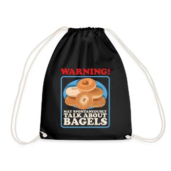 Bagel Bagel Bread Beigel Bread Gifts - Sac de sport léger - noir - Devant