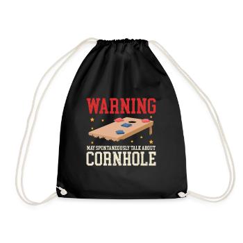 Cornhole Player Blind Hole Bean Bag Cadeaux - Sac de sport léger - noir - Devant