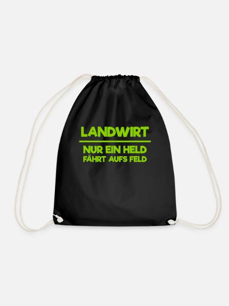 Landwirt Shirt - Lustiges Bauer Bäuerin Geschenk - Turnbeutel - Schwarz