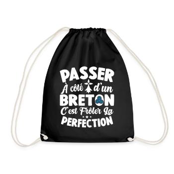 Bretagne Frôler La Perfection Cadeau Breton Breizh - Sac de sport léger - noir - Devant