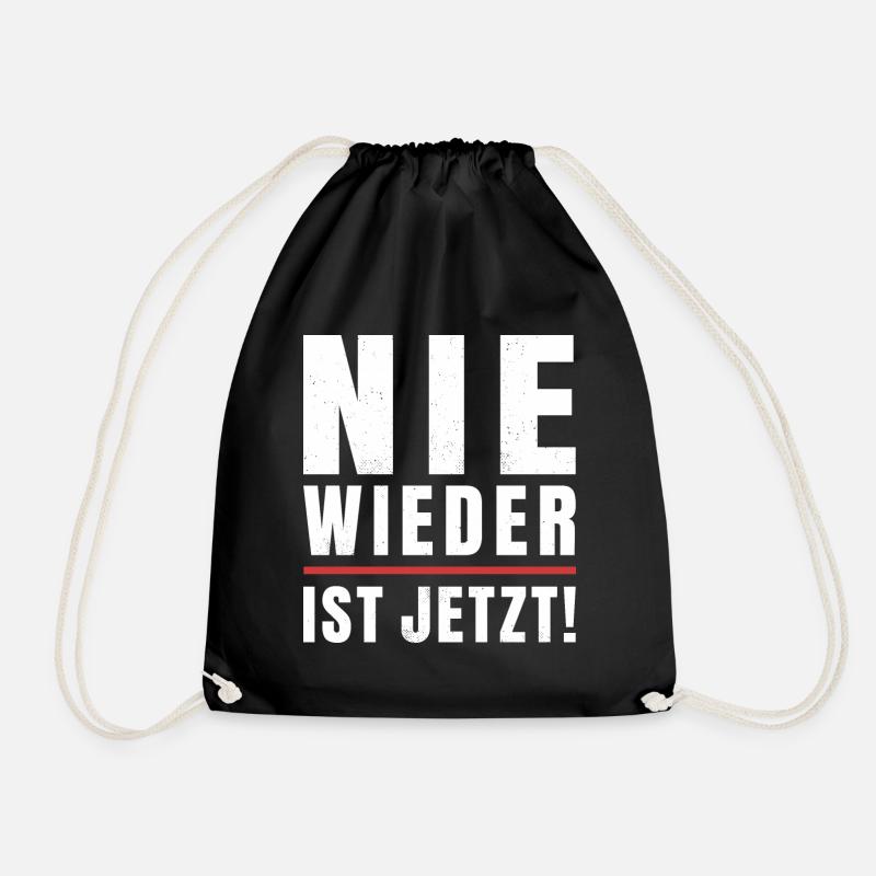Antifaschismus Antifaschist Gegen Rechts Statement - Turnbeutel - Schwarz